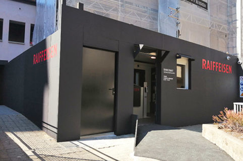 Ristrutturazione banca Raiffeisen a Lugano